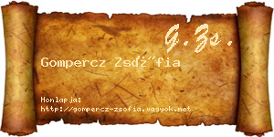 Gompercz Zsófia névjegykártya